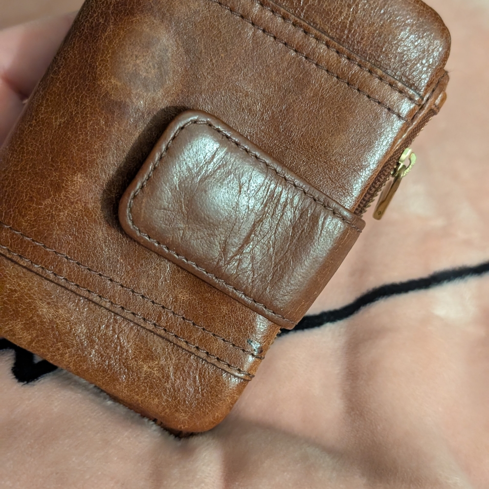 Brown Leather Wallet FOSSIL VINTAGE GUC